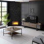Hanah Home Soporte para TV Chrome Line - Nogal y Negro